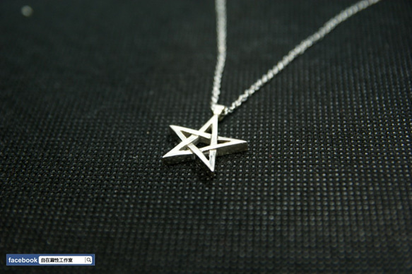 もっくん 1960sヴィンテージ シルバー925 ネックレス 五芒星 五芒星の意志 925シルバーネックレス/お守り/手作り/小自在