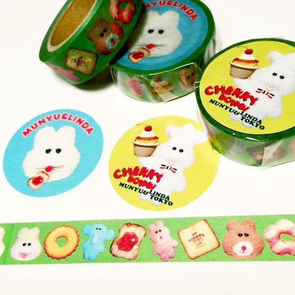 むにゅ&LINDA マスキングテープ マスキングテープ LINDA TOKYO 通販