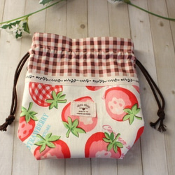 イチゴのmini巾着袋 5枚目の画像