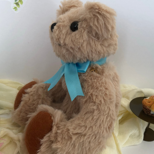 水色リボン テディベア ぬいぐるみ cotori_mama 通販 7923744