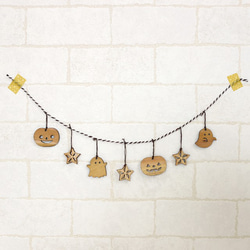 ハロウィン木製ミニガーランド 2枚目の画像