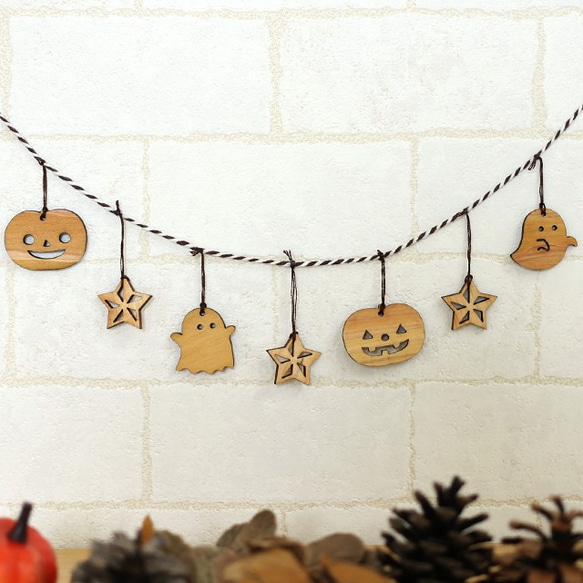 ハロウィン木製ミニガーランド 4枚目の画像