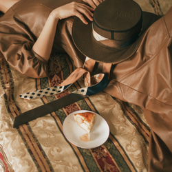 【Apple pie】Amish Tie Hat /Orange×Brown 8枚目の画像