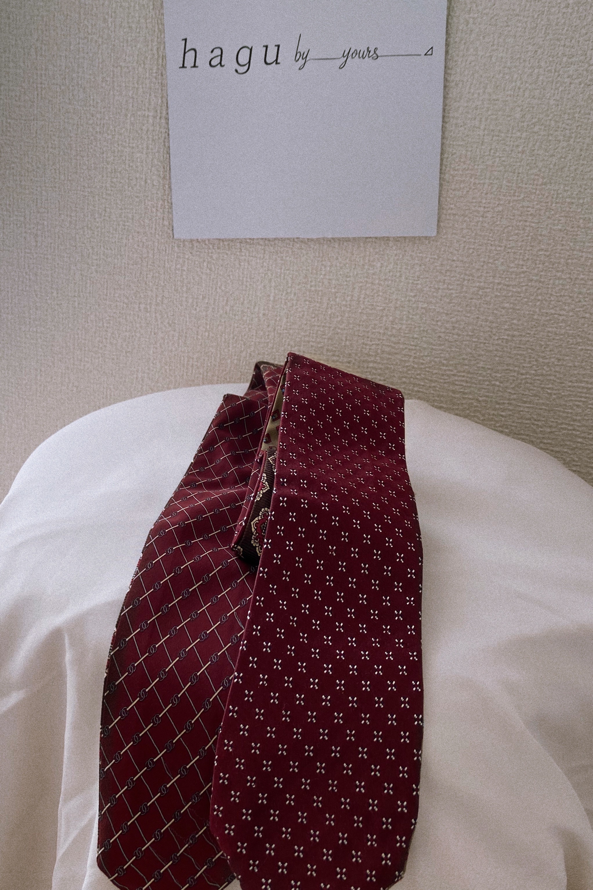 マルチタイスカーフ/ブラウン×ボルドー