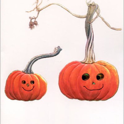 ハロウィーンカード Halloween パンプキンフェイス [0466-99F02] 1枚目の画像