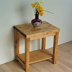 ベーシックタイプのミニテーブル・サイドテーブル・ダークウォルナット色 1枚目の画像