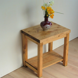 ベーシックタイプのミニテーブル・サイドテーブル・ダークウォルナット色 4枚目の画像
