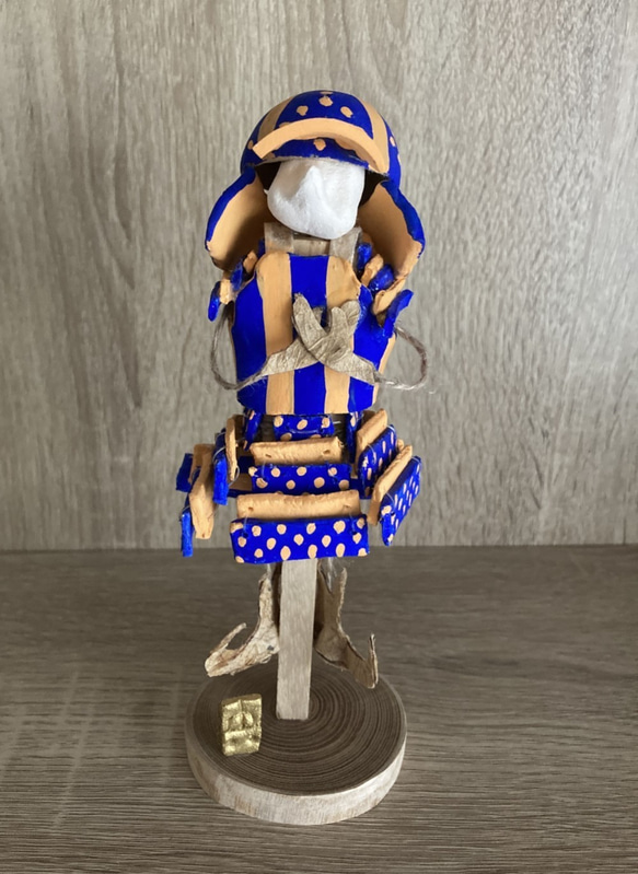 節句人形　『鎧兜を着た　エルフ』　blue 2枚目の画像