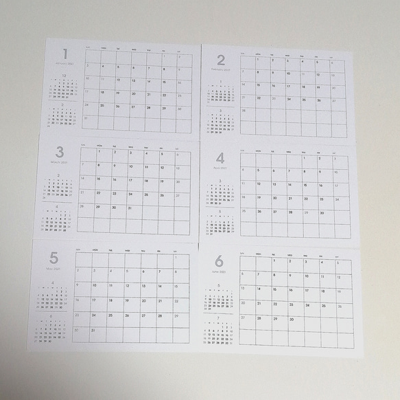 筆文字カレンダー2021　卓上カレンダー　「詩を筆文字とパステルにのせて」 6枚目の画像