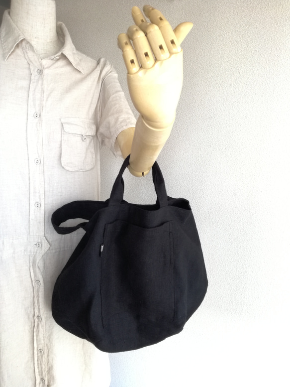 ✜  maron様 専用ページ  ✜ Linen・リネン２way  Bag 2枚目の画像