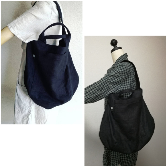 ✜  maron様 専用ページ  ✜ Linen・リネン２way  Bag 5枚目の画像