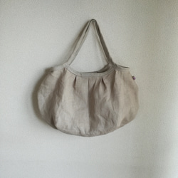 Linen・リネングラニーBAG(Wタック)beige 10枚目の画像