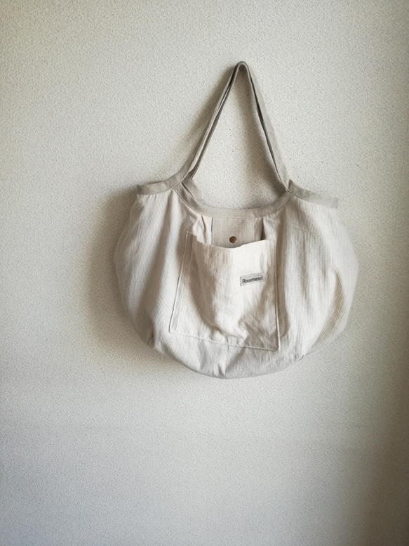 Linen・リネングラニーBAG(Wタック)beige 9枚目の画像