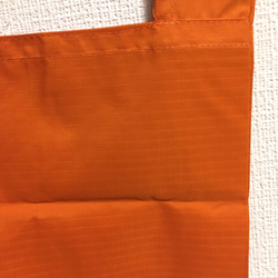 エコバッグ  コンパクトサイズ  〈オレンジ色〉 6枚目の画像