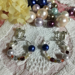 秋冬色 BEADS　イヤリング 3枚目の画像