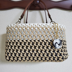 ♥️長財布も入る♥️ハロウィンカラーのミニ花結びバッグ(エコ