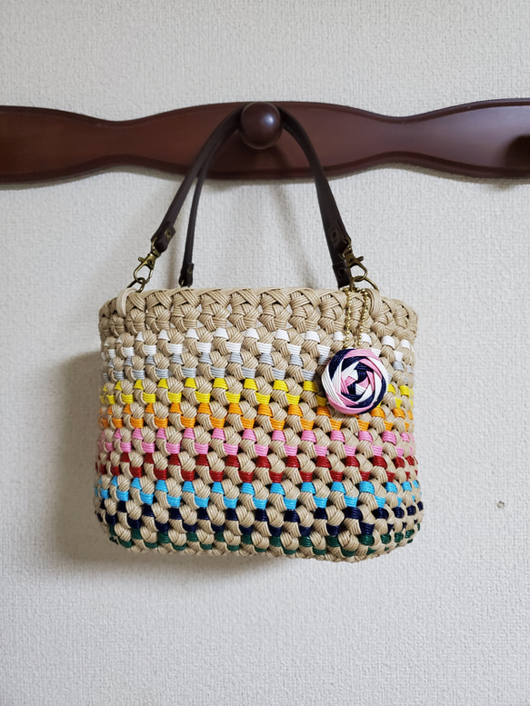 売り切れです 虹色 ミニチュアのカゴ ガーランド エコクラフト 売り切れです 虹色 ミニチュアのカゴ ガーランド エコクラフト エコ