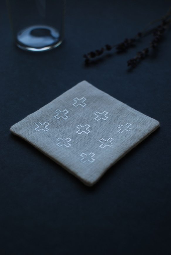 〈Signe d'étoffe〉linen coaster  リネンコースター 1枚目の画像