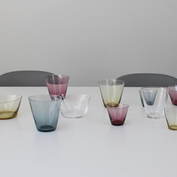 選べる４色　ギフト箱付　２個セット ：SAI グラス （ ロックグラス タンブラー 片口 ソース ドレッシング　グラス） 5枚目の画像