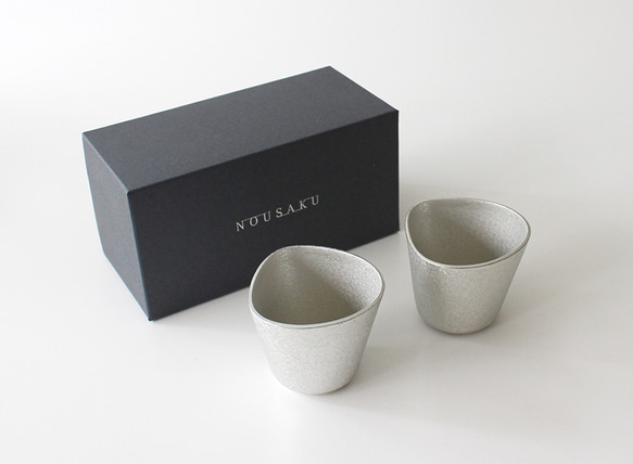 笑s 銅たんぽ　ぐい呑　セット 透かし彫り ほたる酒器セット 箱入り おちょこ ぐい呑み