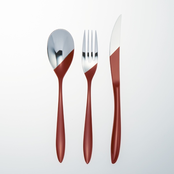 KOKU 木曽漆器のカトラリー：凛（りん）３本セット 朱