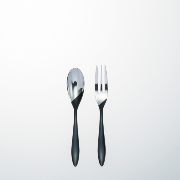 KOKU 木曽漆器のカトラリー：凛（りん）２本セット 黒