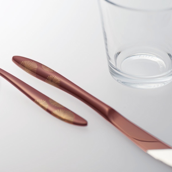 KOKU 木曽漆器のカトラリー：若松（わかまつ）３本セット 朱