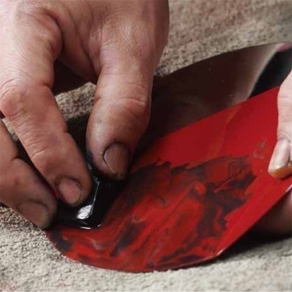 KOKU 木曽漆器のカトラリー：若松（わかまつ）３本セット 朱