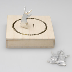 スモウレスラー（２個入）：箸置き　カトラリーレスト　相撲　カード立て　ペンホルダー　錫　出産祝い　ギフト　能作 2枚目の画像