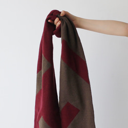 リバーシブル マフラー ワインレッド ピンク マフラー （ワインレッド・ブラウン）% PERCENT リバーシブル・セルフ