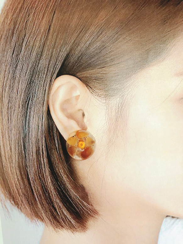 7月 誕生石系列 - 瑪瑙 耳夾 / 耳針耳環 第4張的照片