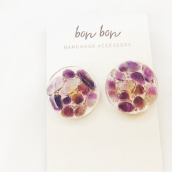 2月 誕生石系列 - 紫水晶  耳夾 / 耳針耳環 第1張的照片