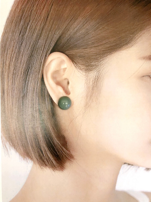 【85折】8月 誕生石系列 - 橄欖石 耳針可兩戴耳環 第5張的照片