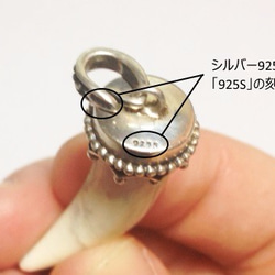 【資材】シルバー925＆ホワイトハウライト製ペンダントトップ 2枚目の画像