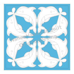 ハワイアンキルトタペストリーイルカ イルカのタペストリー | キルトキット・タペストリー,ハワイアン