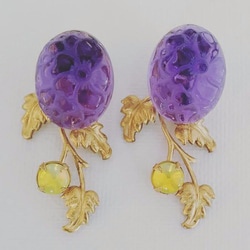 Vintage flower earring 2枚目の画像