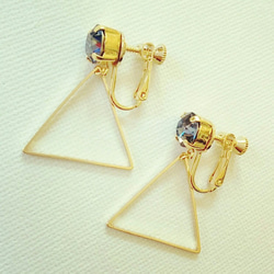 denim×triangle earring 1枚目の画像