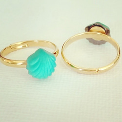 Vintage Shell pinky ring(green) 1枚目の画像