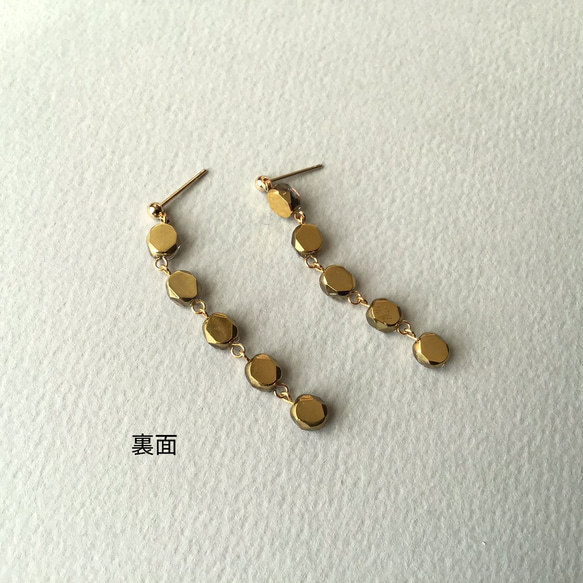 gold beads chain pierce /L'arc イヤリング対応可 4枚目の画像