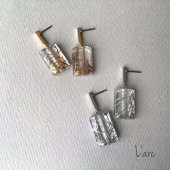 <15%off SUMMER SALE>acrylic clear pierce / L'ARC 1枚目の画像