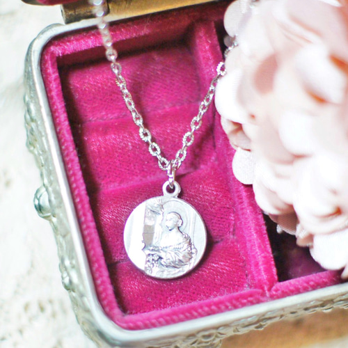 再販☆音楽に携わる方のお守りに☆聖セシリアのメダイの男女兼用お守り