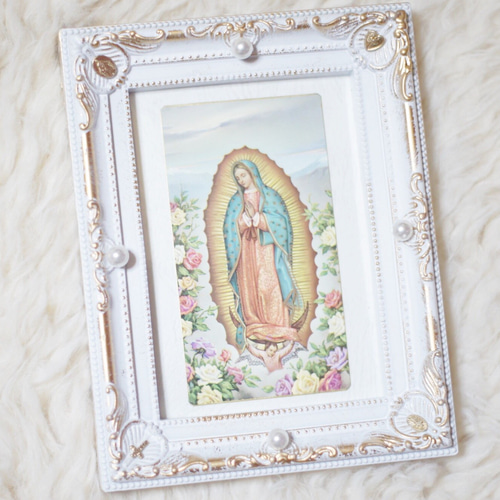 マリア フレーム ピクチャー コレクション 聖母マリア 壁掛け額絵 木製