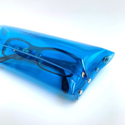 全11色 メッセンジャー メガネケース 眼鏡ケース 彩り添えるクリアPVC 透明 軽量｜acp pst Creema店 7枚目の画像