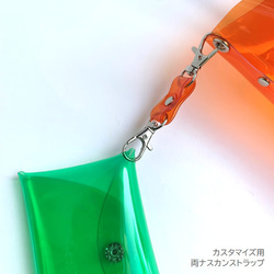 全11色 ナスカン ショートストラップ キーホルダー クリア 透明 彩り添えるPVC acp pst Creema店 2枚目の画像