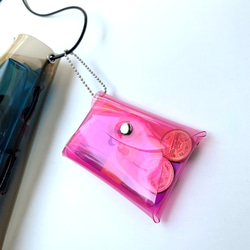 全11色 レター 財布 ジャスト コンパクト財布 クリア 透明 彩り添えるPVC acp pst Creema店 4枚目の画像