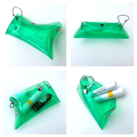 全11色 リップ 口紅 マルチケース ミニポーチ クリア 透明 彩り添えるPVC acp pst Creema店 5枚目の画像