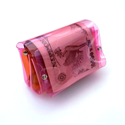全11色 アコーディオン財布 お札を折らないミニ財布 彩り添えるクリアPVC 透明 軽量｜acp hnd Creema店 4枚目の画像