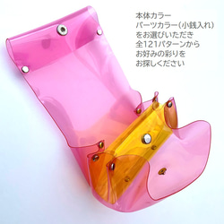 全11色 アコーディオン財布 コンパクト ミニ財布 クリア 透明｜acp hnd Creema店 受注生産 納期2~4週 3枚目の画像