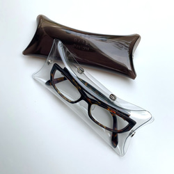 全11色 キューブメガネケース ジャスト 眼鏡ケース 彩り添えるクリアPVC 透明 軽量｜acp pst Creema店 1枚目の画像