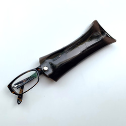 全11色 キューブメガネケース ジャスト 眼鏡ケース 彩り添えるクリアPVC 透明 軽量｜acp pst Creema店 3枚目の画像